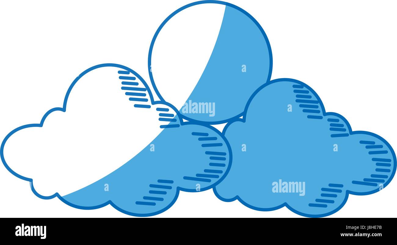 cartoon sun and cloud sky weather icon Stock Vector Image & Art - Alamy