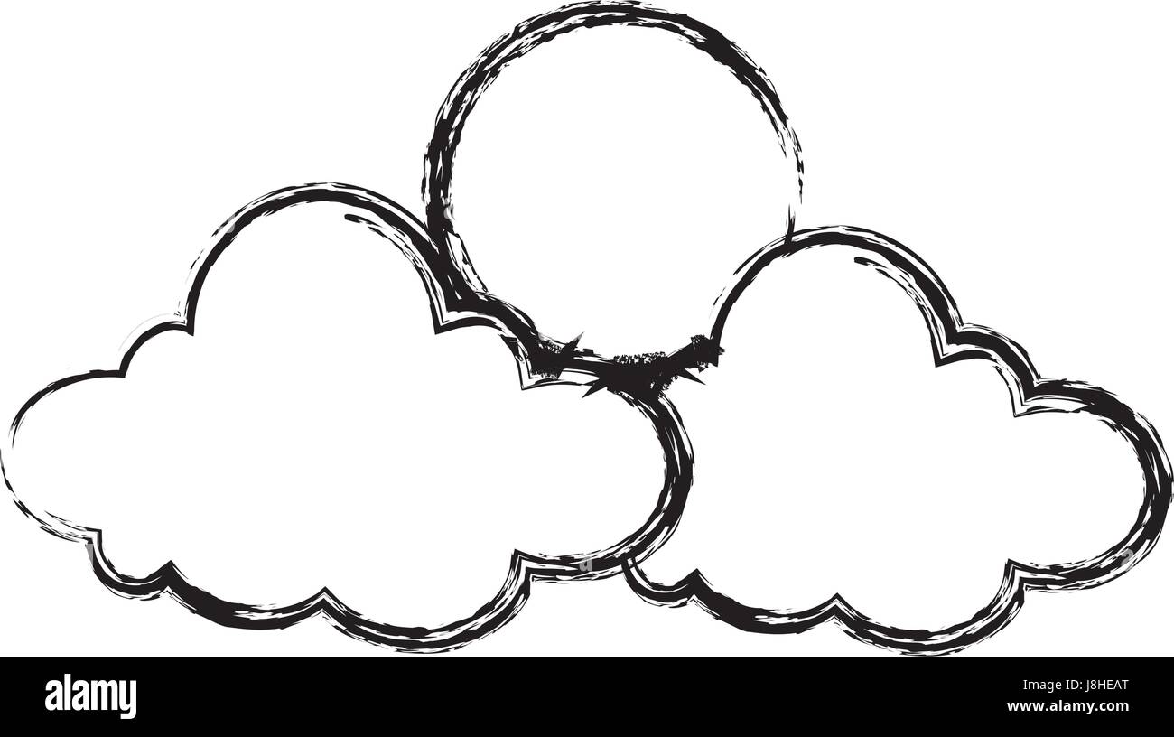 cartoon sun and cloud sky weather icon Stock Vector Image & Art - Alamy
