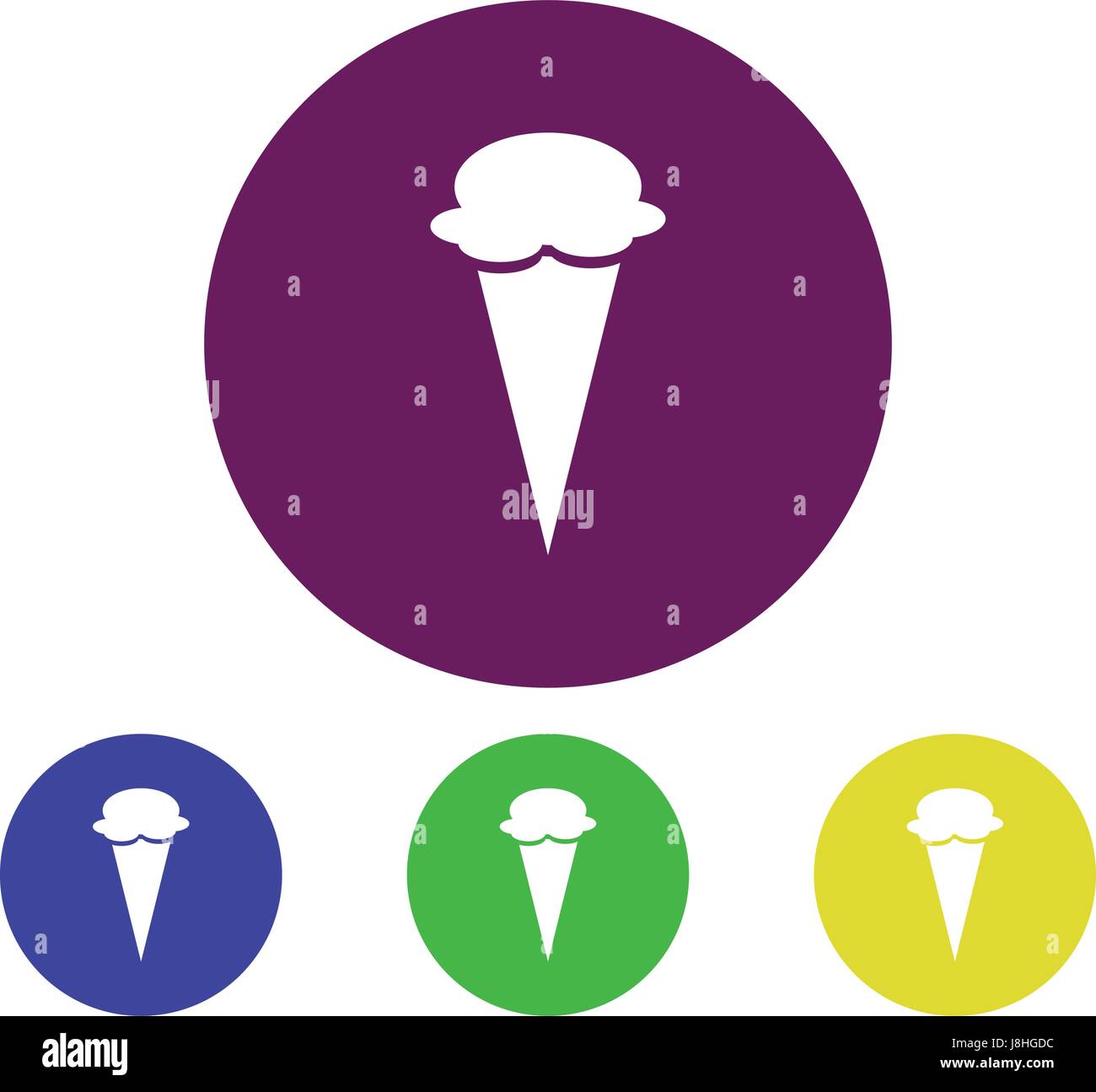 Set of ice cream icon in vector on white background Stock Vector Image ...