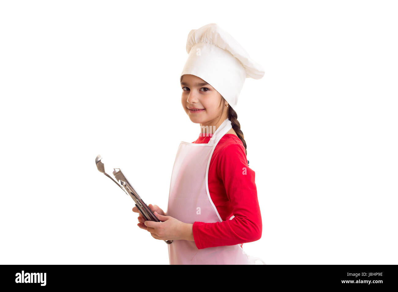 Little girl cooking Stock Photo Alamy