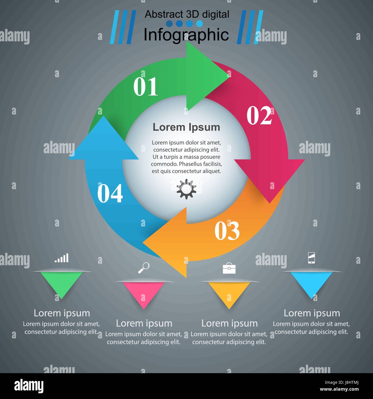 Infographic icons. Arrows icon Stock Vector Image & Art - Alamy