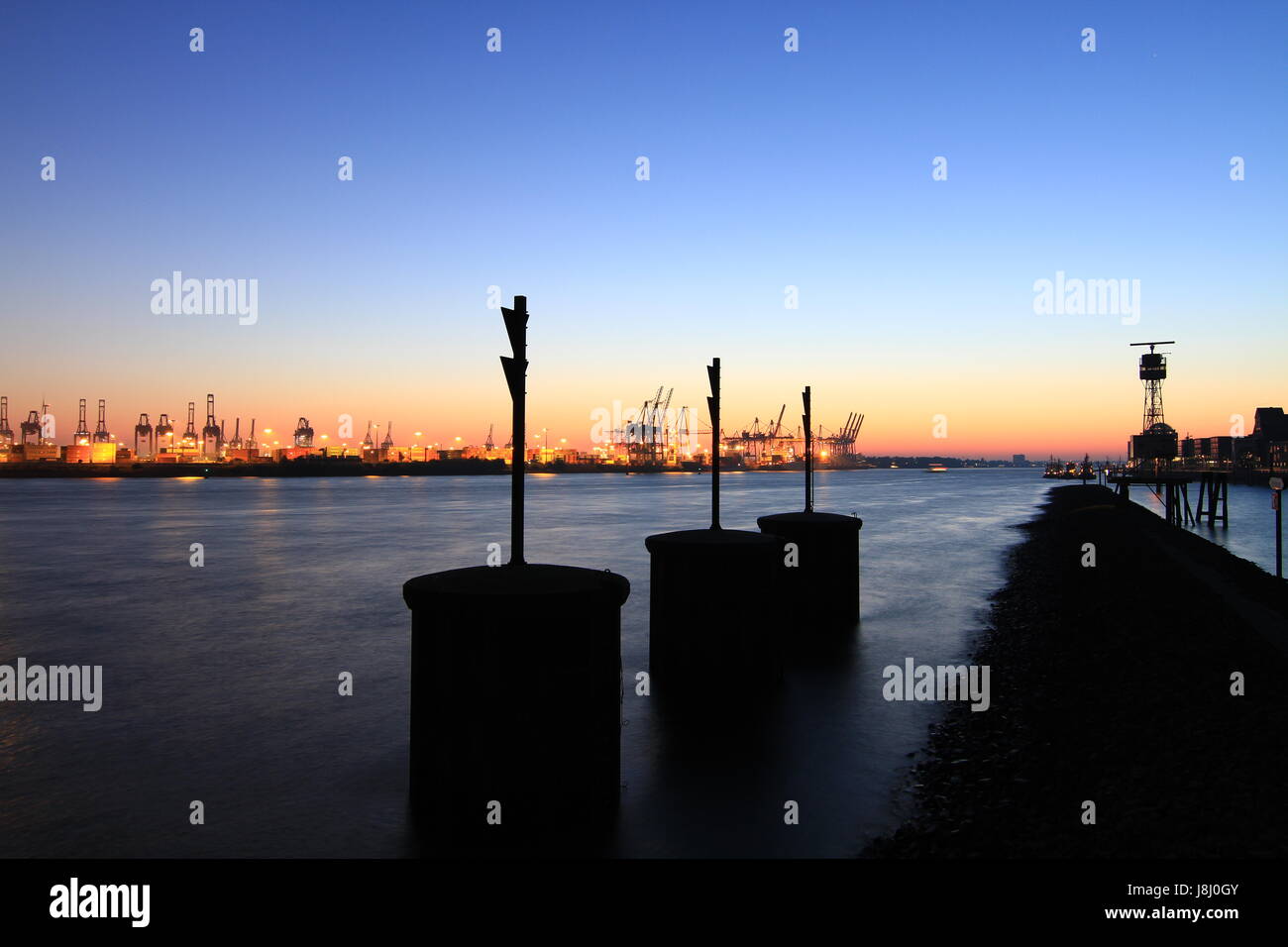 harbor, hamburg, gangplanks, harbours, memory city, tower, church, city, town, Stock Photo