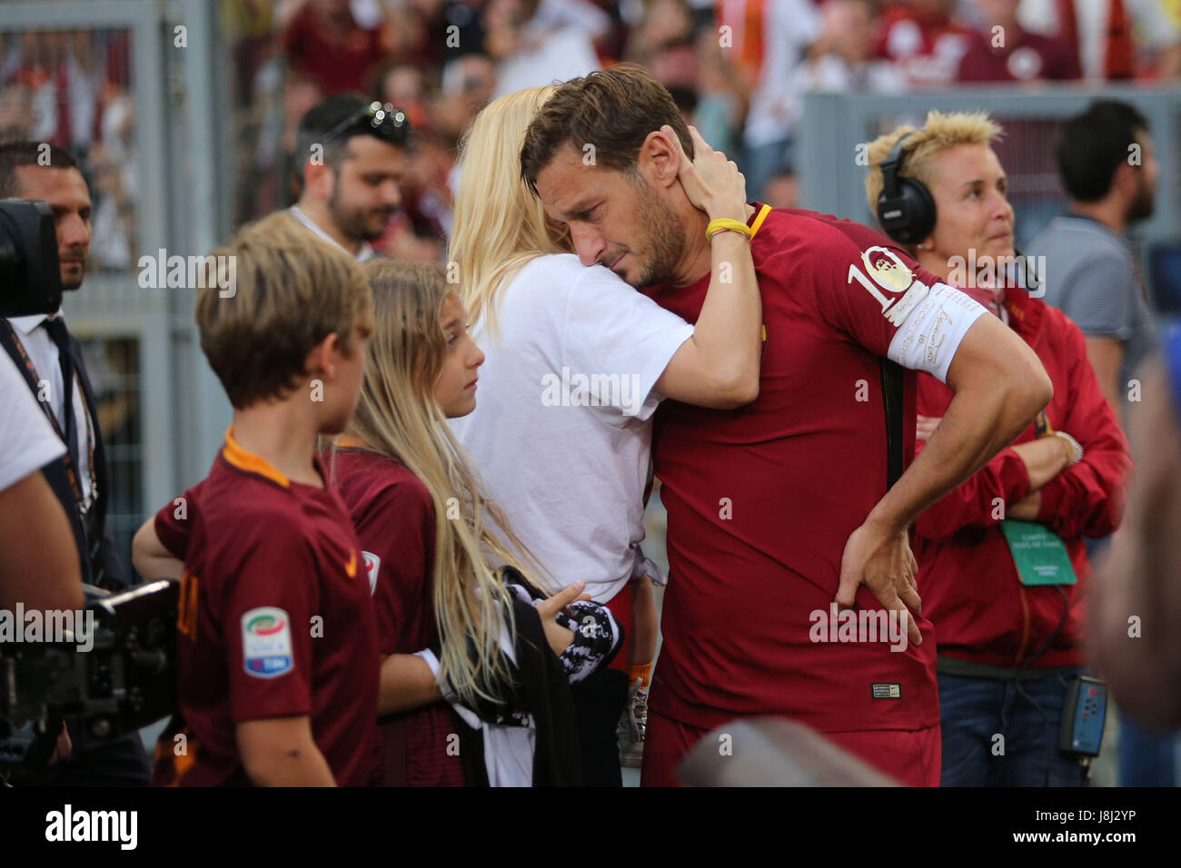 SERIE a FOOTBALL MATCH AS ROMA VS GENOA FC at OLYMPIC STADIUM in