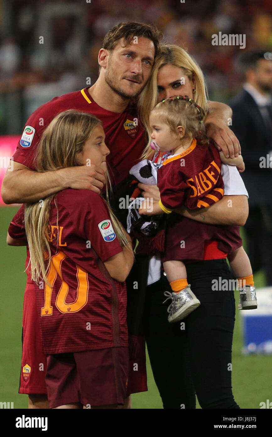 SERIE a FOOTBALL MATCH AS ROMA VS GENOA FC at OLYMPIC STADIUM in