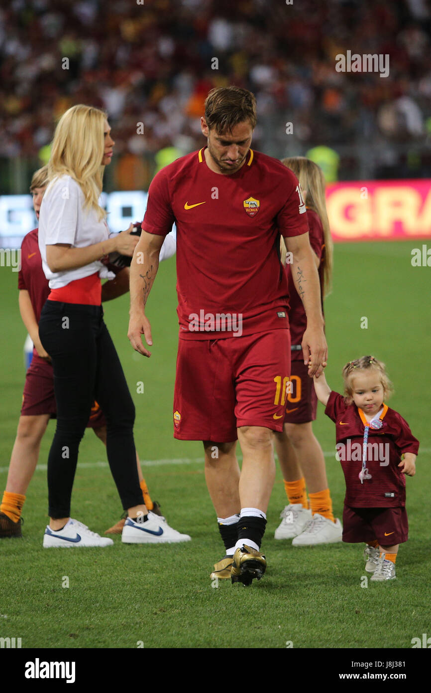 SERIE a FOOTBALL MATCH AS ROMA VS GENOA FC at OLYMPIC STADIUM in