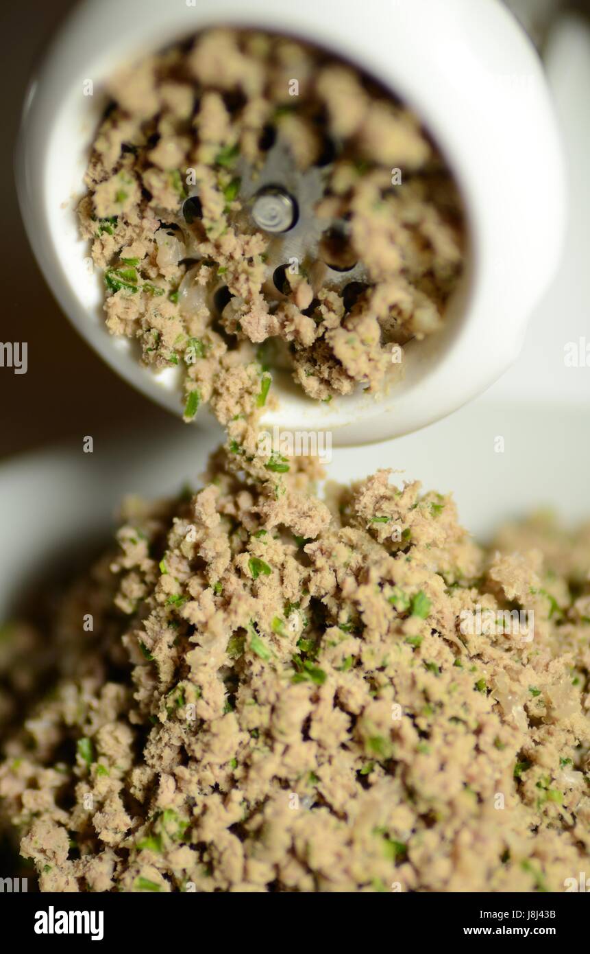 Minced meat (beef) with parsley Stock Photo
