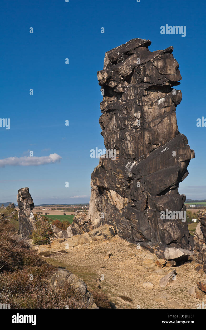 resin, stone, rock, resin, sandstone, mountain, saxony-anhalt, teufelsmauer, Stock Photo