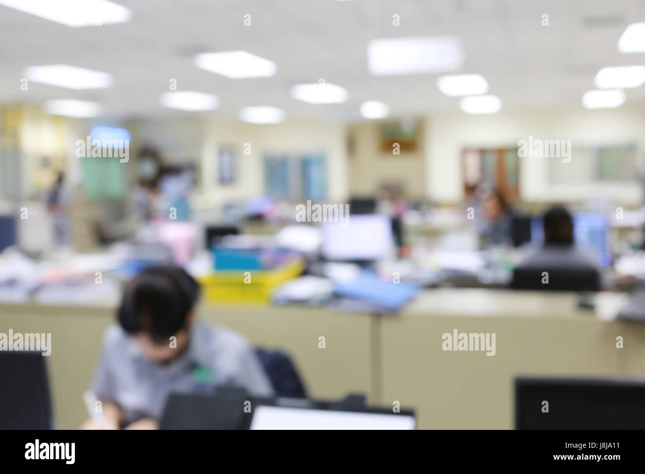 Blur background of interior office for design backdrop. Stock Photo