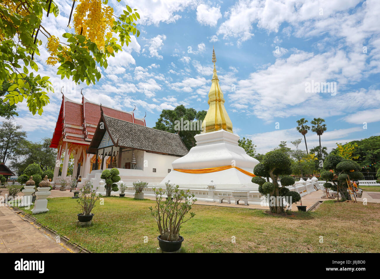 Phra That Kham Kaen is Thai pagoda of history of Buddhism in Khon Kaen,Sacred sites in Thailand. Stock Photo