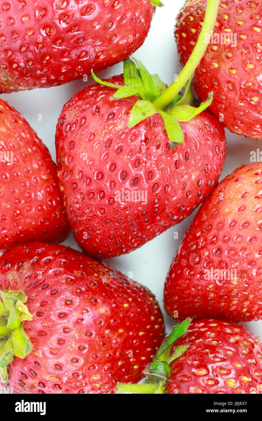 Fresh strawberry in macro style for design foods background Stock Photo ...
