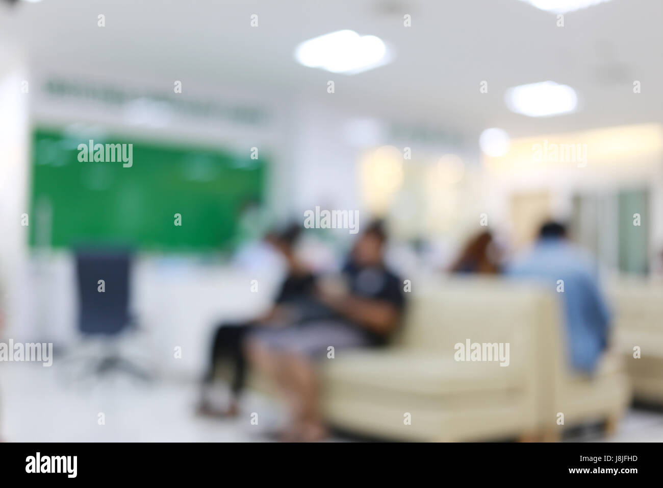 Background image of a hospital blur for design backdrop to work or Presentation. Stock Photo
