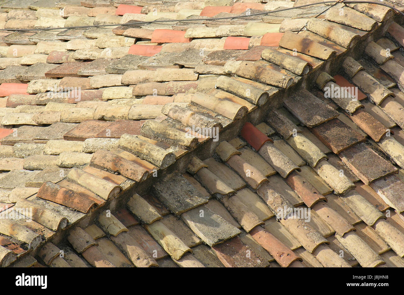 tiled roof Stock Photo