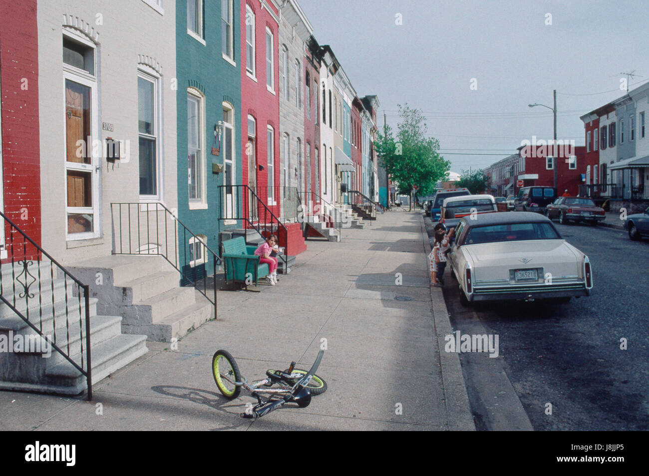 Poor neighborhood in an American city Stock Photo Alamy