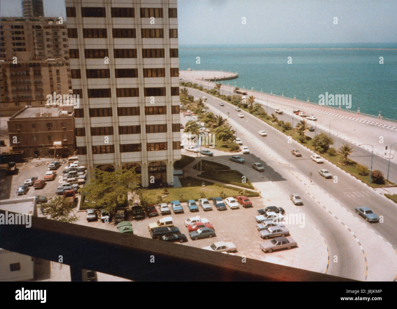 city view of Abu Dhabi in early 1980s Stock Photo