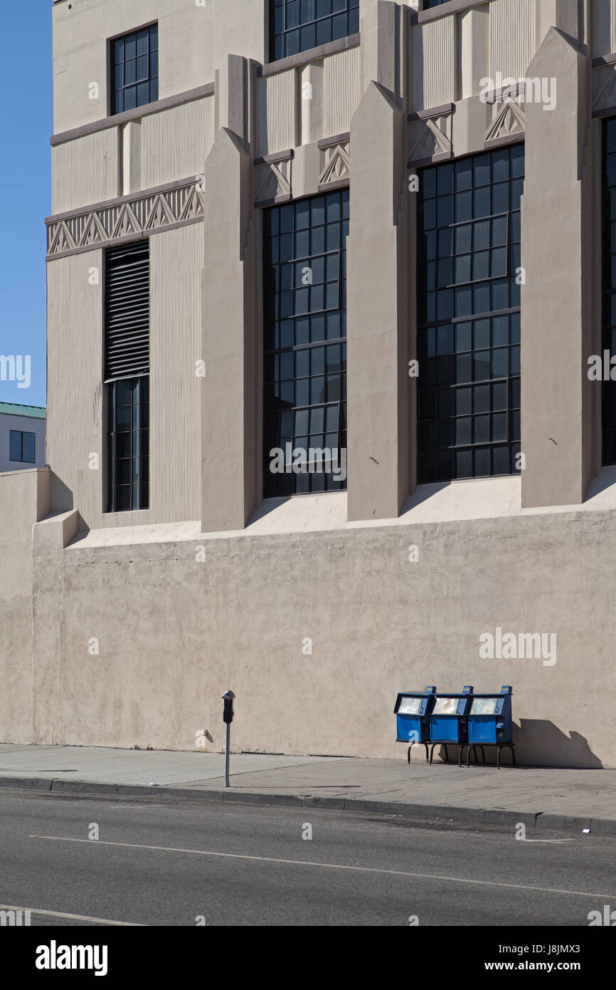 Art Deco Zigzag Moderne office building in Long Beach, CA Stock Photo