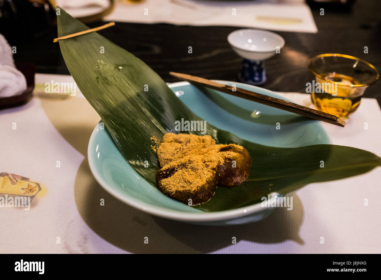 Traditional Japanese mochi dessert. Stock Photo