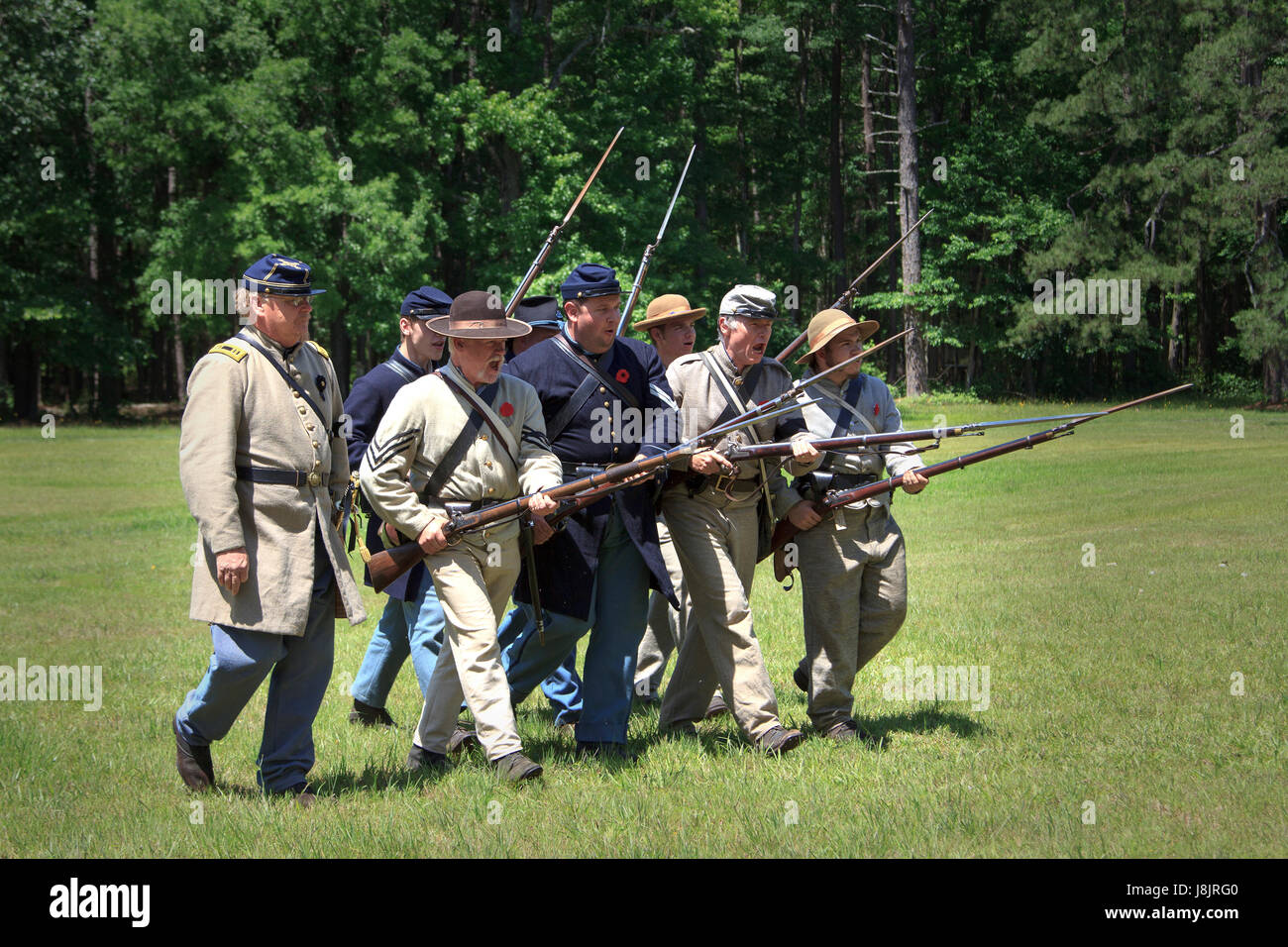US Civil War soldiers reenactment Durham North Carolina Stock Photo Alamy
