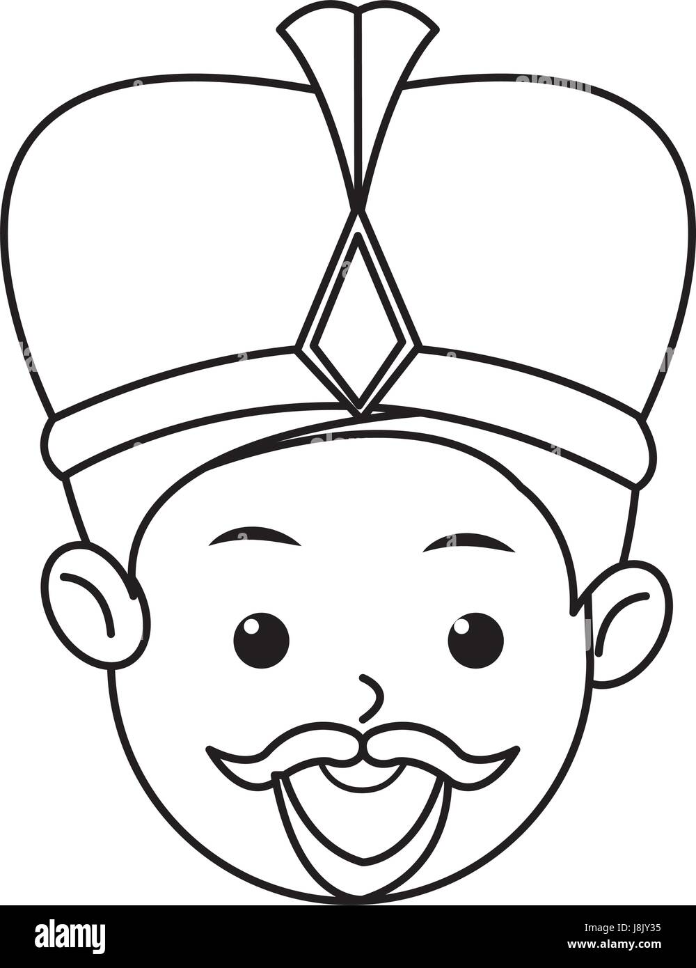 manger cartoon wise king christmas celebration, outline image Stock ...