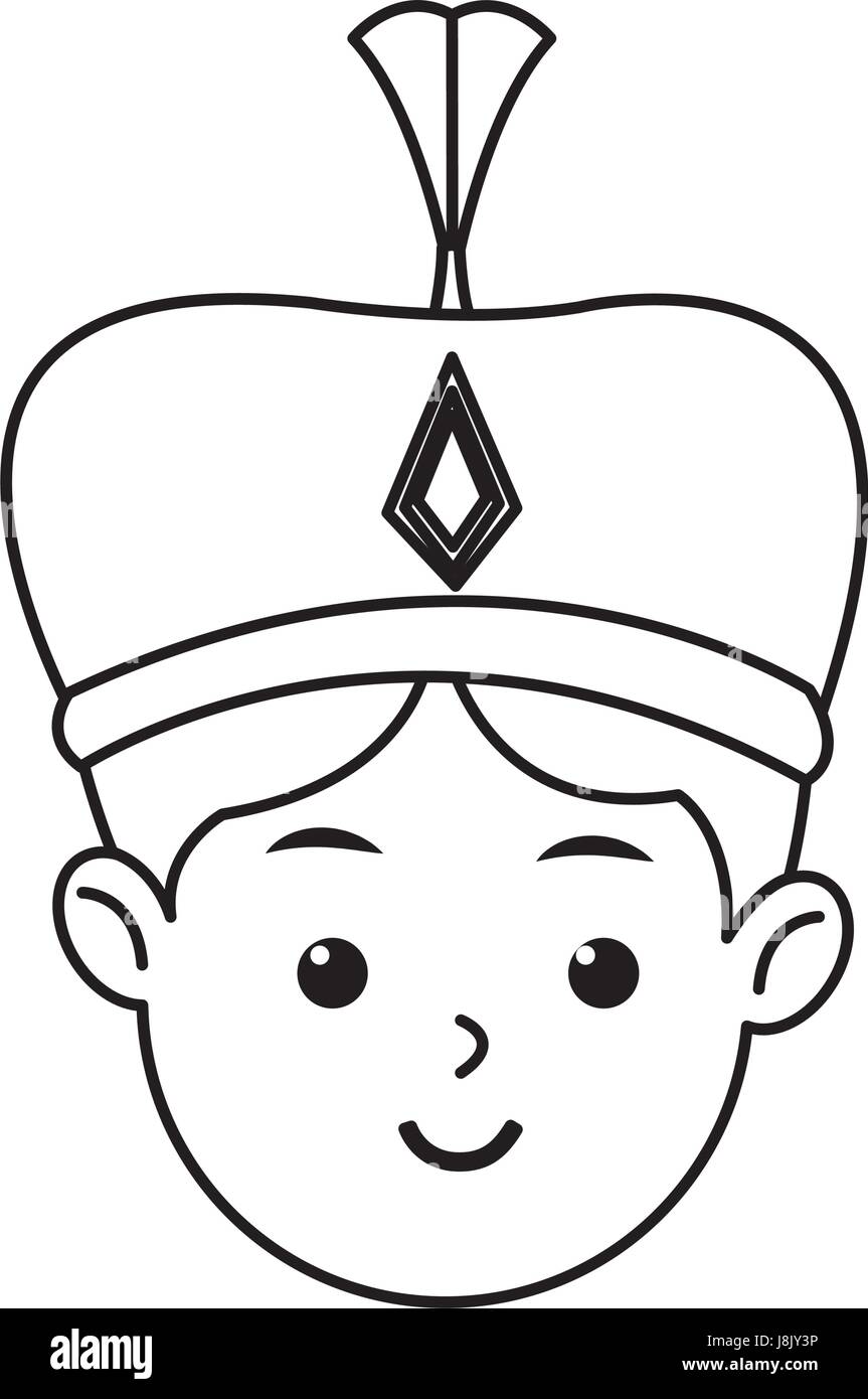 manger cartoon wise king christmas celebration, outline image Stock ...