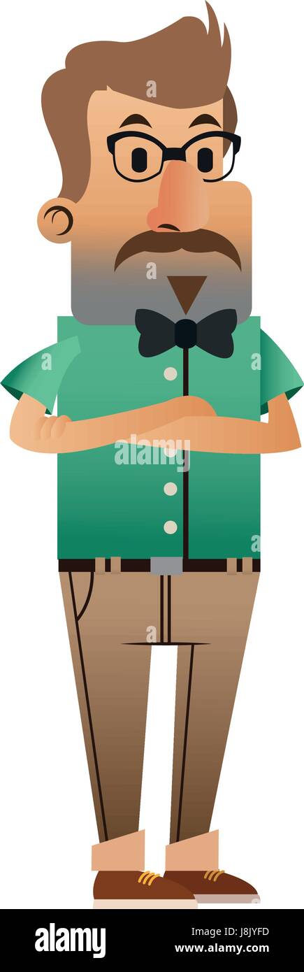 man with hipster style character icon image Stock Vector Image & Art ...