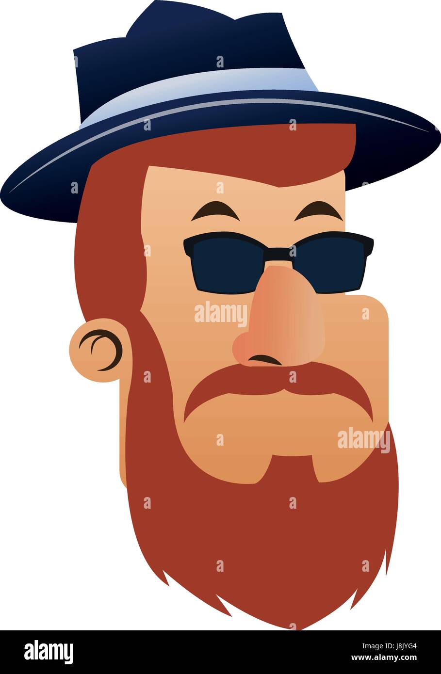 man with hipster style character icon image Stock Vector Image & Art ...