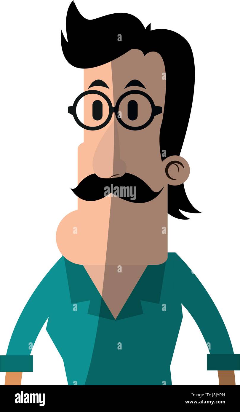 man with hipster style character icon image Stock Vector Image & Art ...