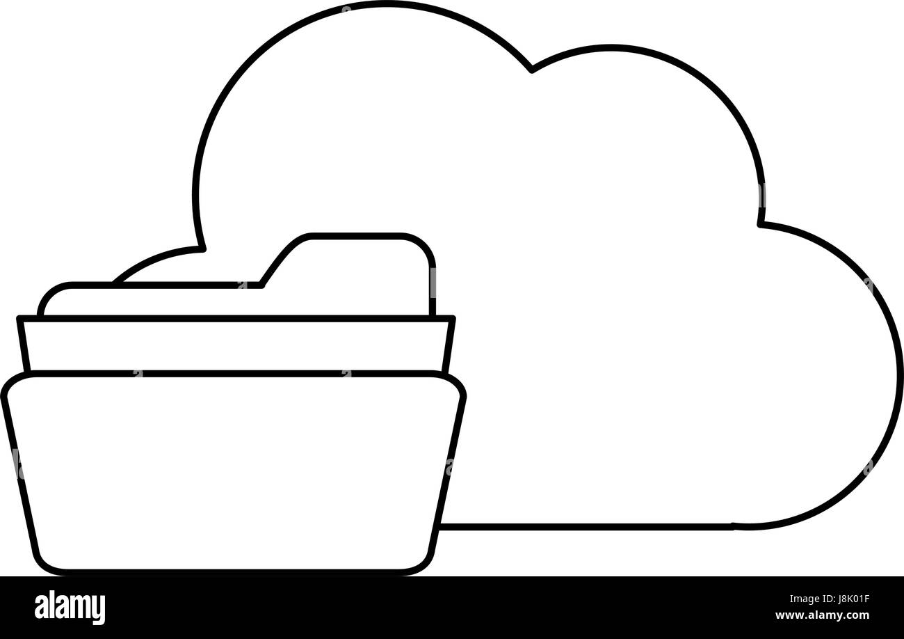 file folder and cloud storage related icon image Stock Vector Image ...