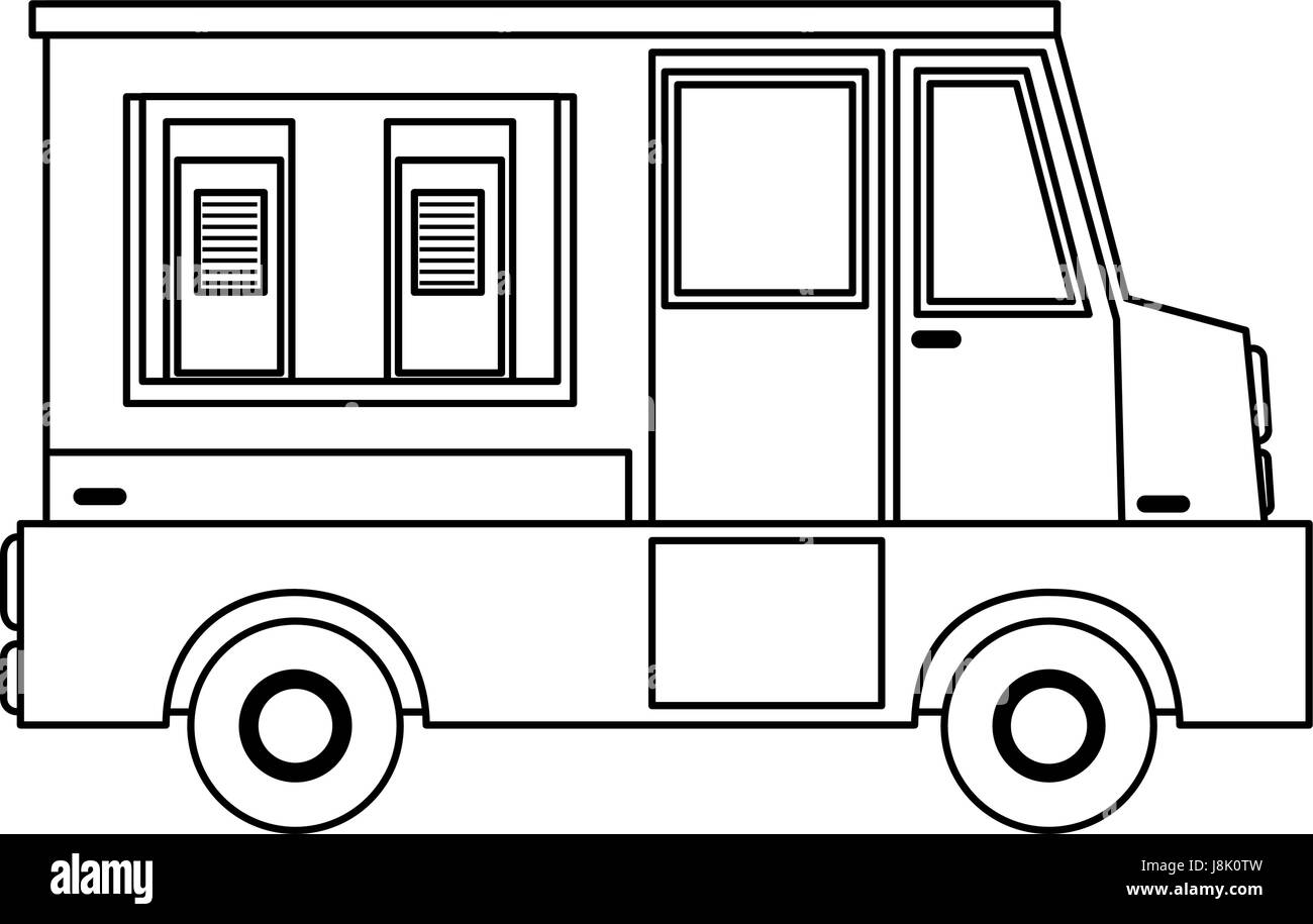 Food truck festival Black and White Stock Photos & Images Alamy