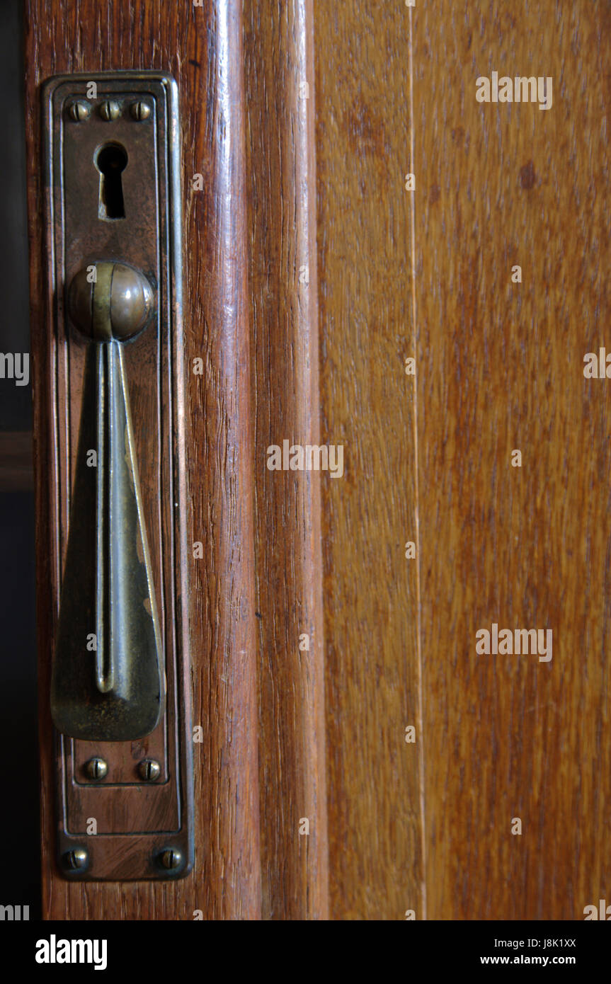 brass, keyhole, cupboard, closet, macro, close-up, macro admission, close up Stock Photo