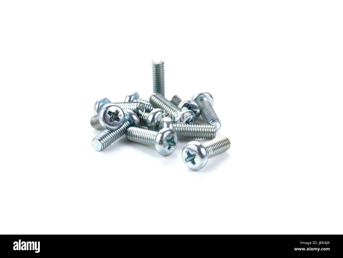 Isolated screws on white background Stock Photo