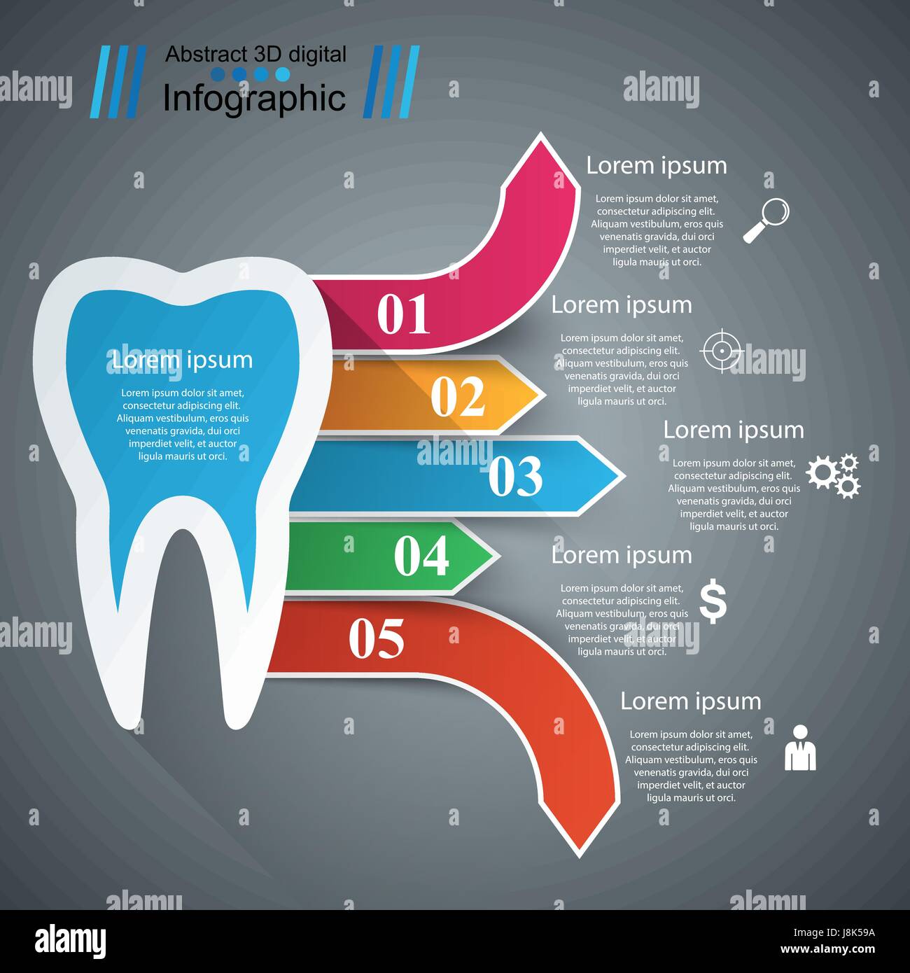 Business Infographics. Tooth icon Stock Vector Image & Art - Alamy