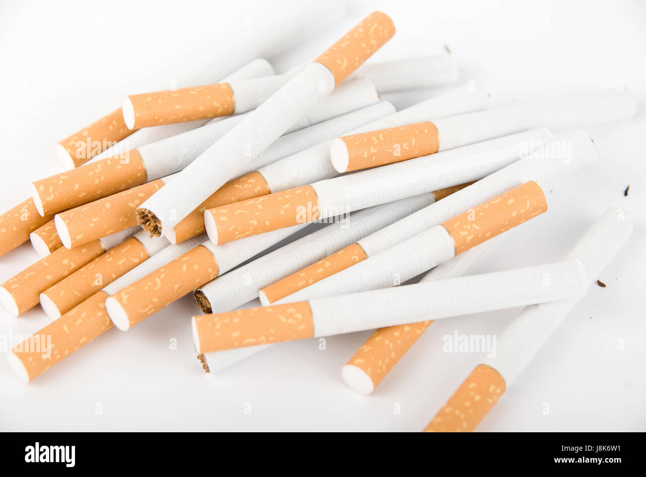 cigarette, some, several, a few, danger, object, health, macro, close-up, macro Stock Photo