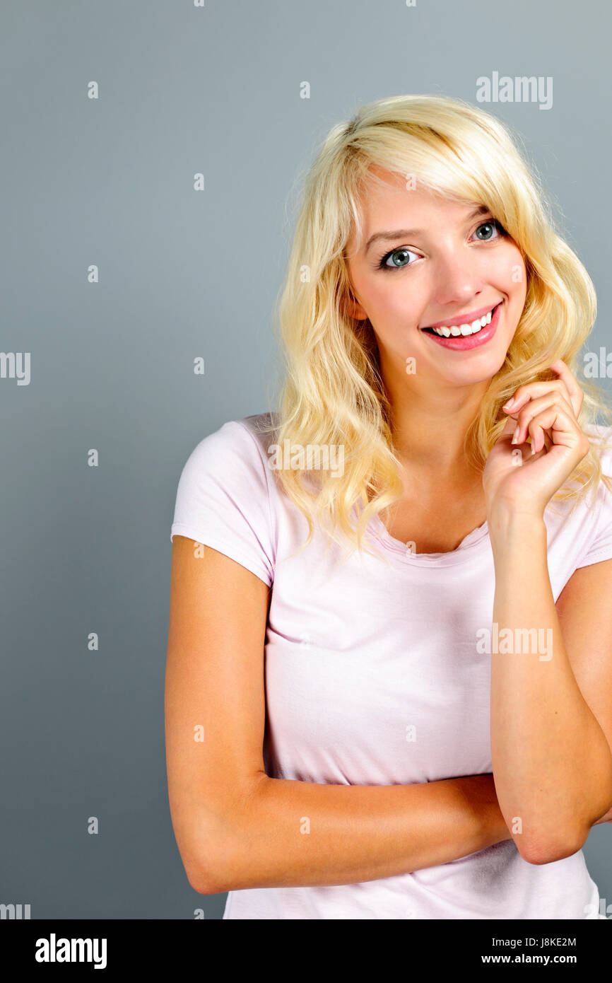 woman, laugh, laughs, laughing, twit, giggle, smile, smiling, laughter, Stock Photo