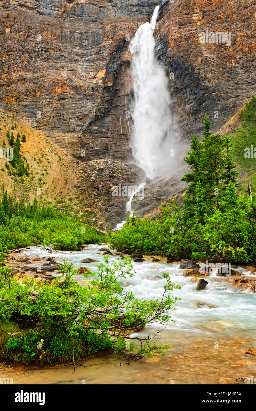 national park, waterfall, falls, water, mountains, park, wild, summer, Stock Photo