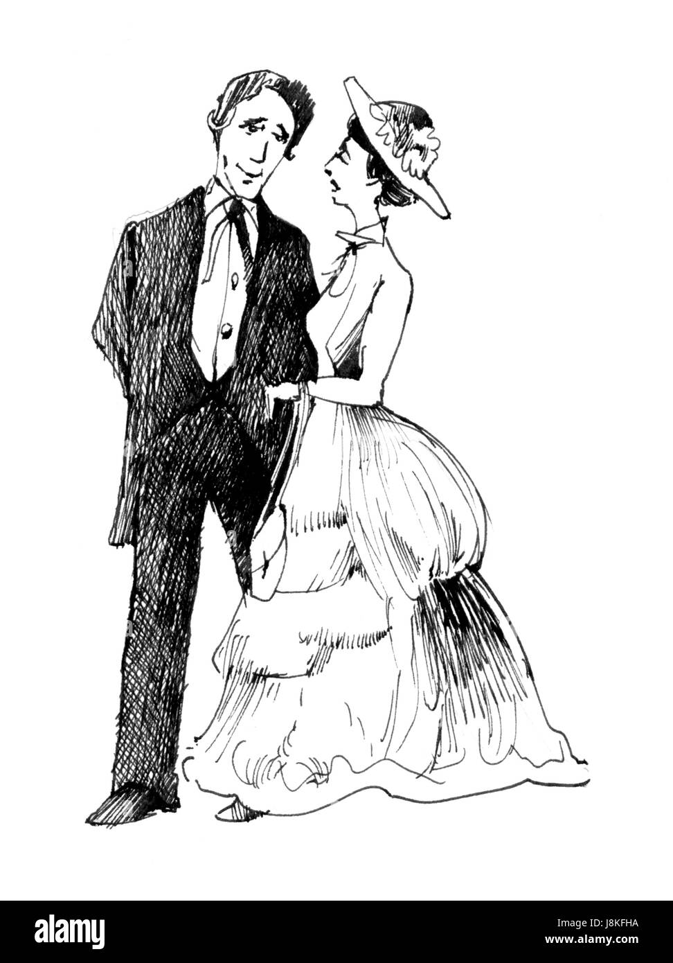 Vintage Illustration Woman Stock Photos & Vintage Illustration Woman