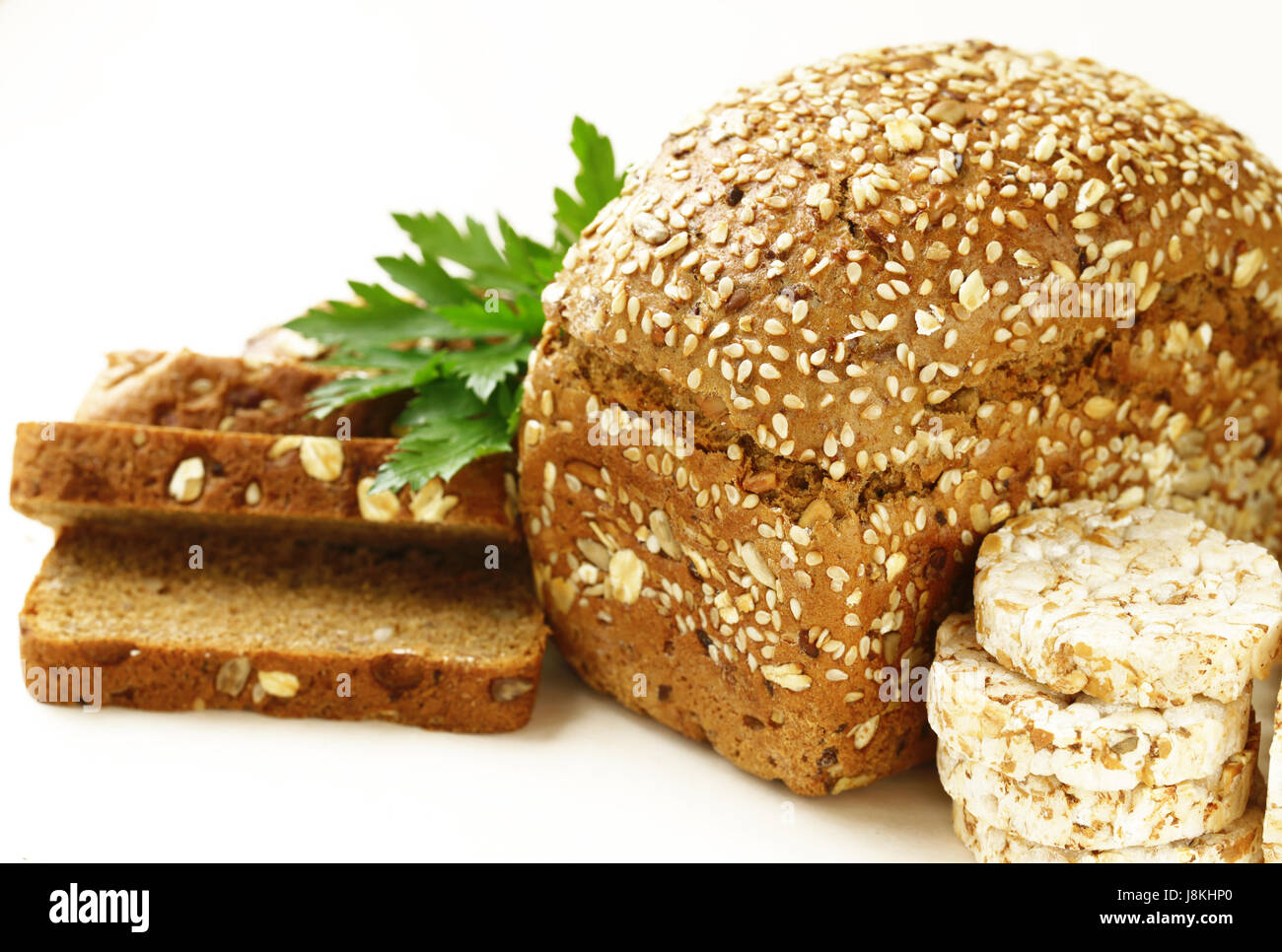 Rye wholemeal bread healthy food Stock Photo Alamy