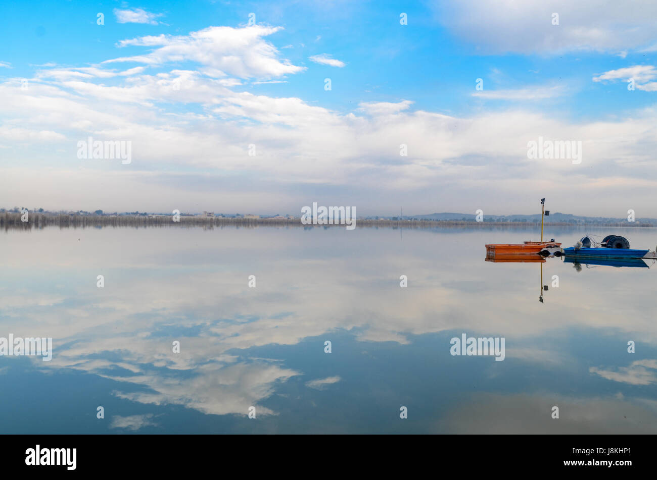Kallar Kahar Lake, Punjab, Pakistan Stock Photo