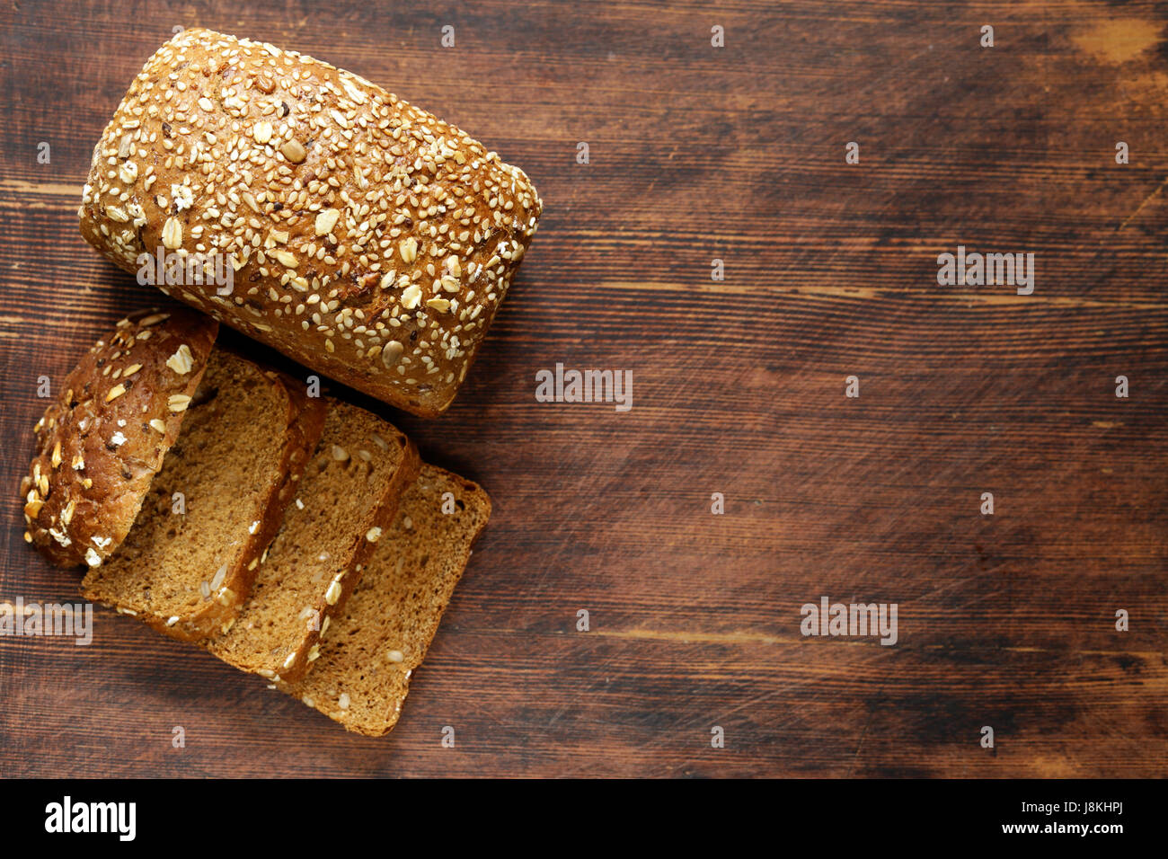Rye wholemeal bread healthy food Stock Photo Alamy