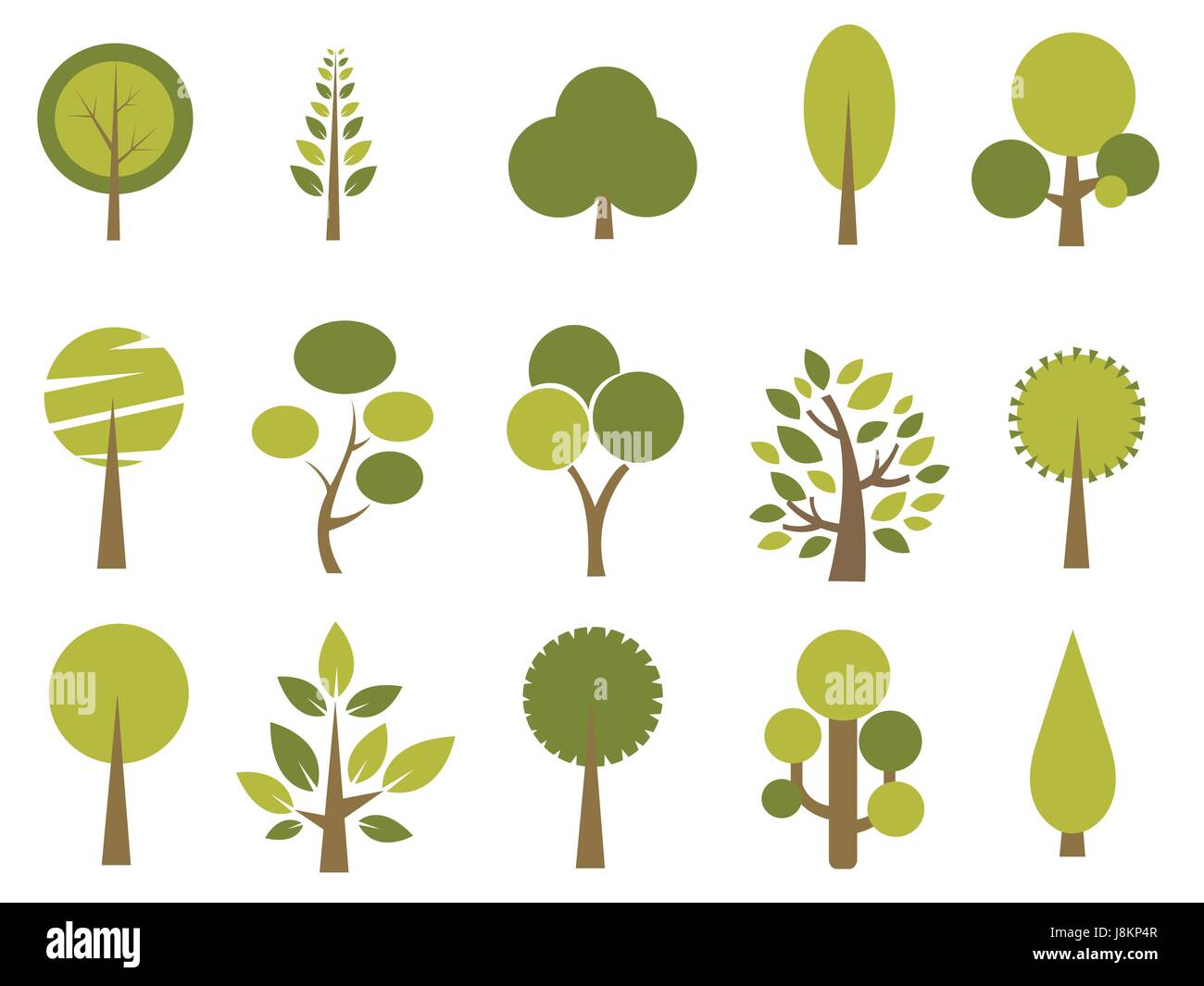Set of trees vector illustration Stock Vector Image & Art - Alamy