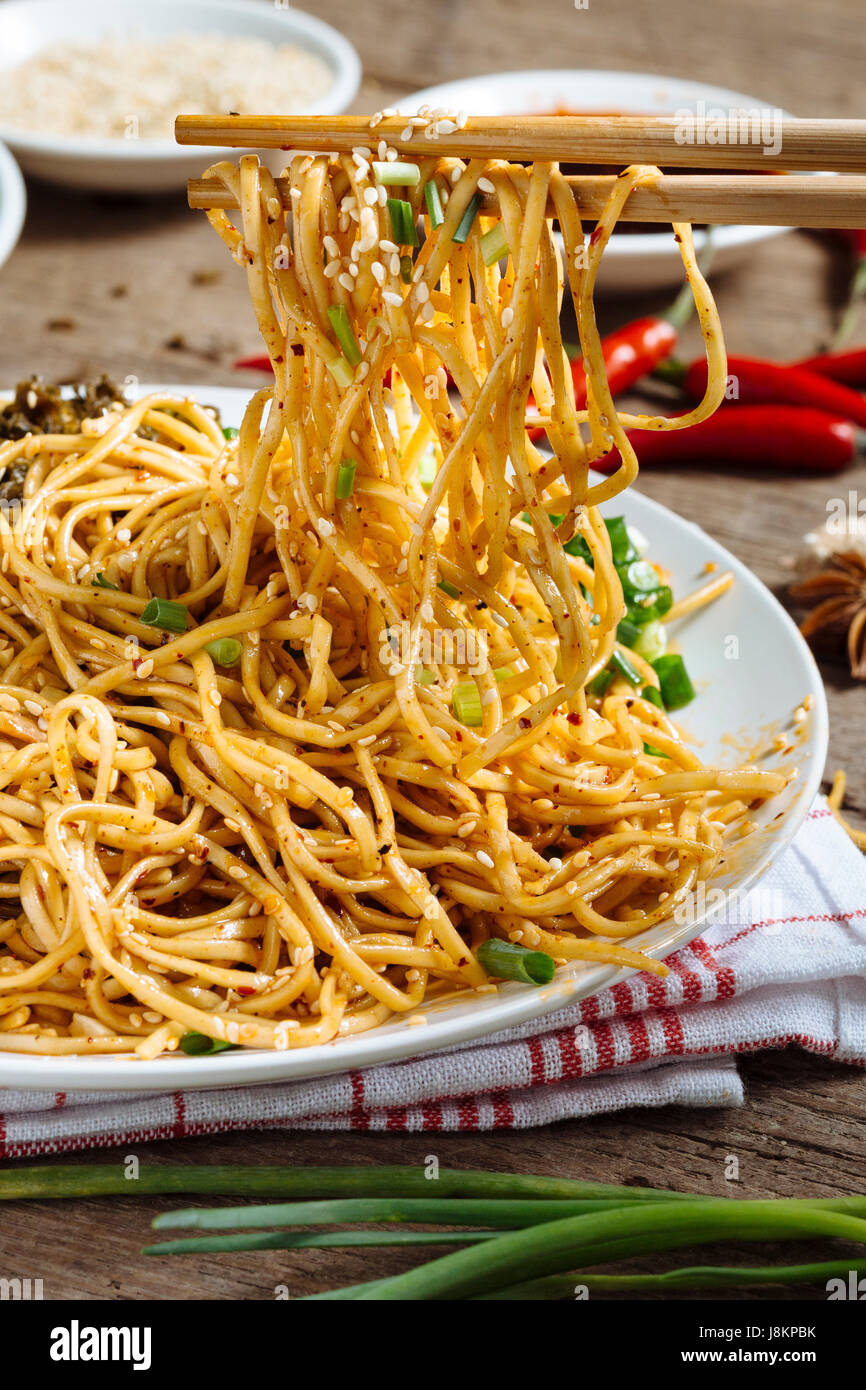 Traditional Chinese Snack, Yibin Burning Noodle Stock Photo Alamy