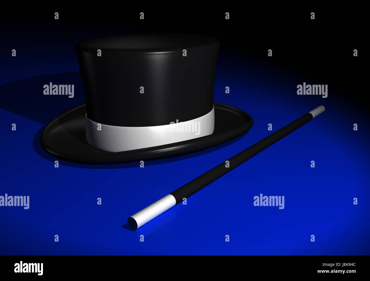 blue, hat, magician, magus, sorcerer, magic, wand, cylinder, blue, shine, Stock Photo