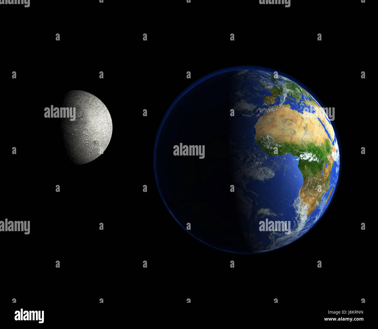 Blue Moon Solar System Globe Planet Earth World Atlas