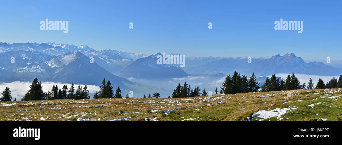 mountains, sight, view, outlook, perspective, vista, panorama, lookout, central Stock Photo
