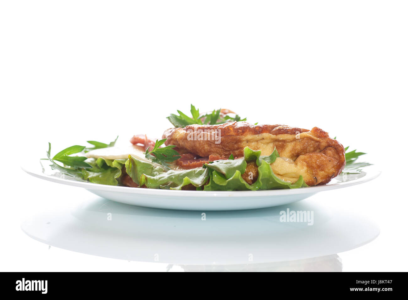 scrambled eggs with fresh herbs Stock Photo - Alamy