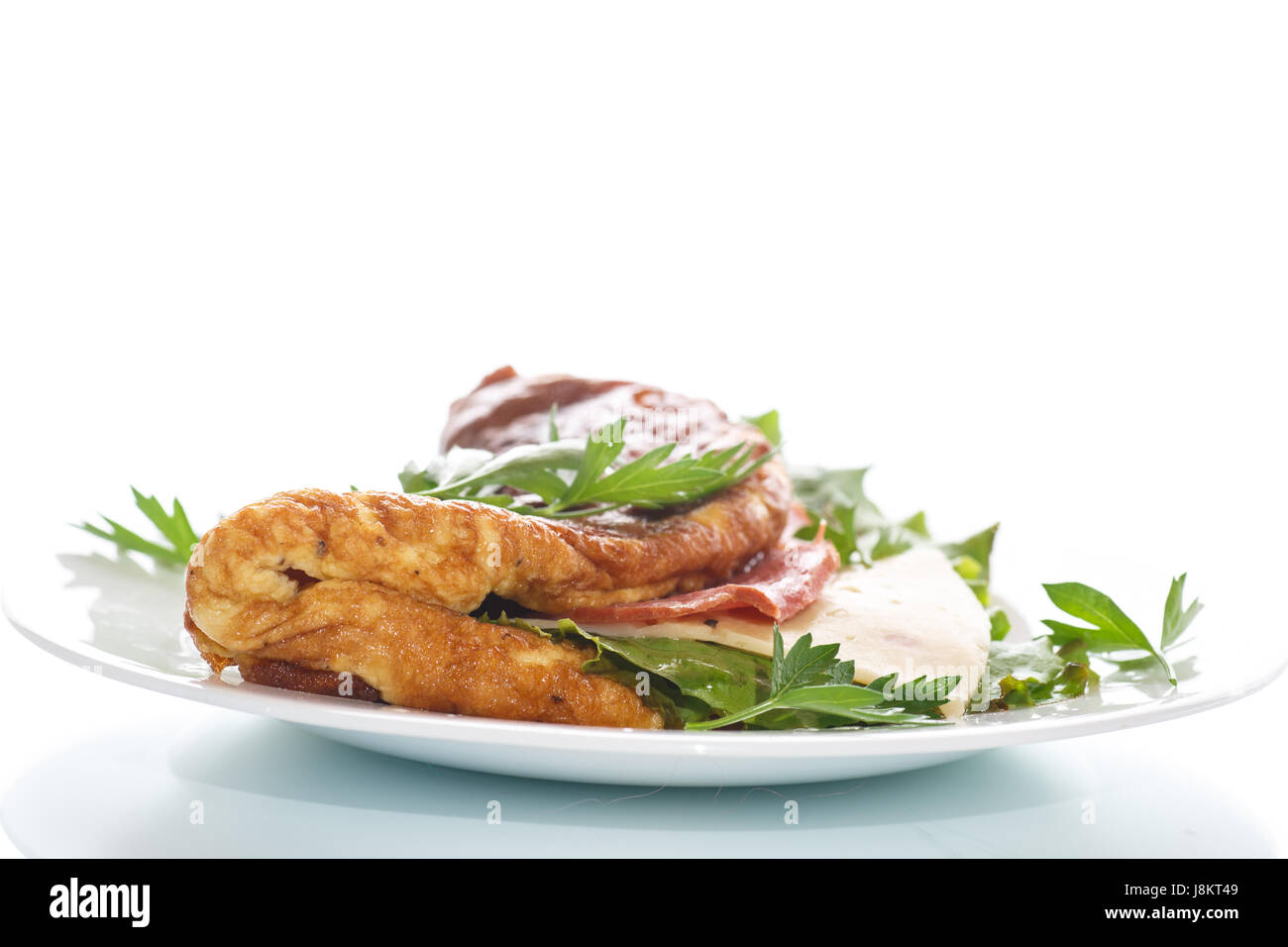 scrambled eggs with fresh herbs Stock Photo - Alamy