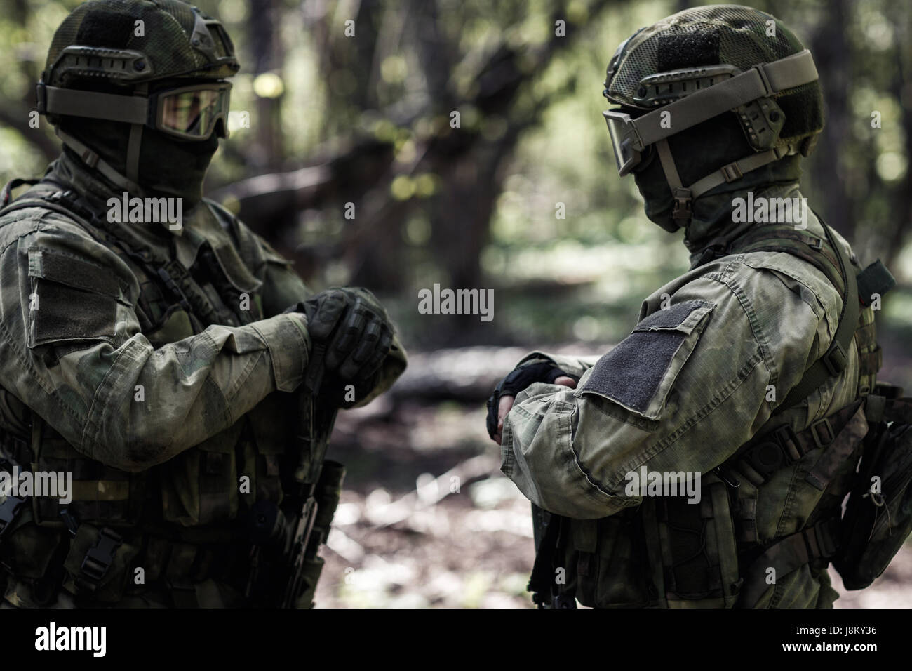 Photo of soldiers in camouflage Stock Photo - Alamy