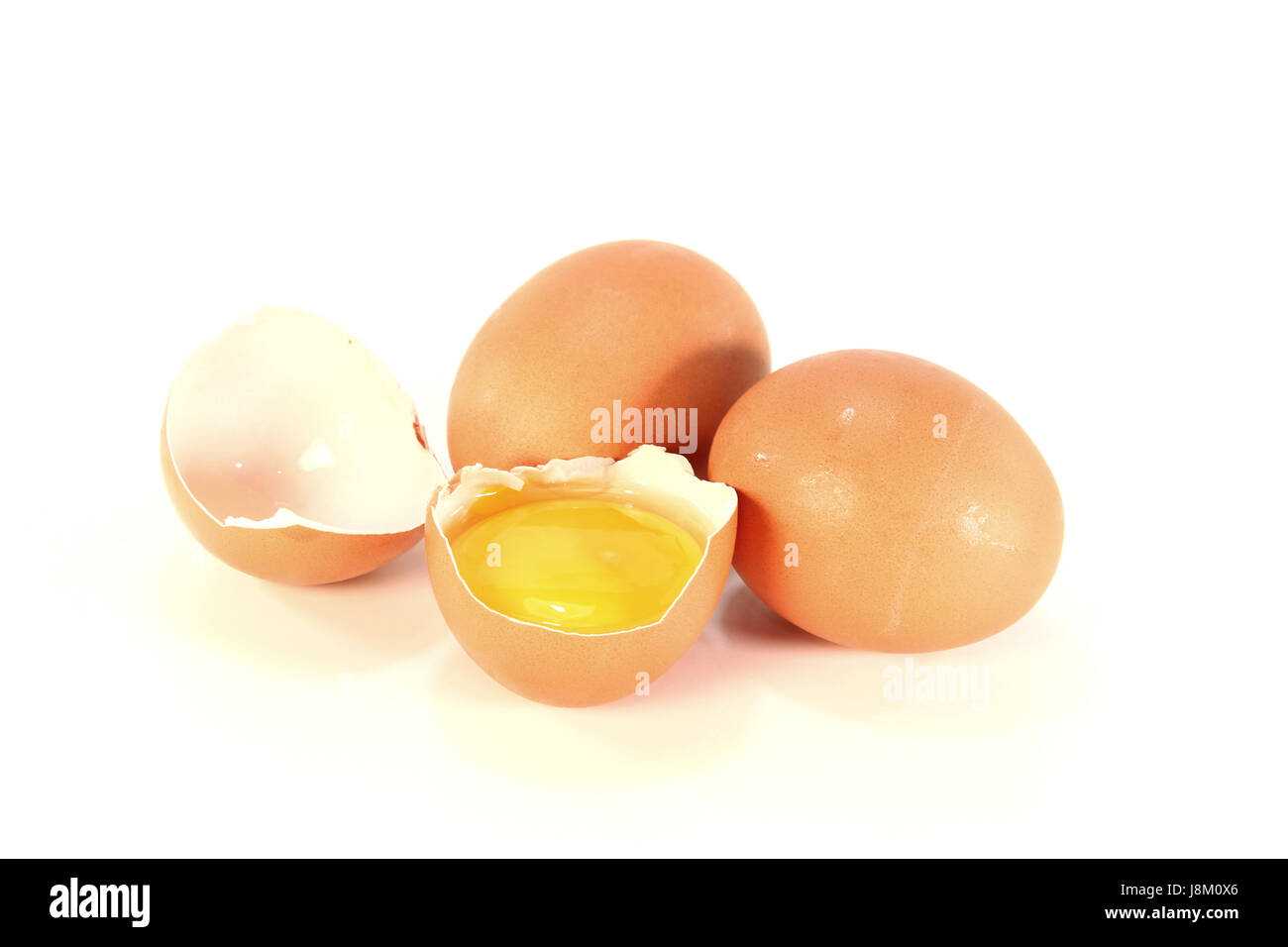 broken, yolk, bowl, eggs, food, aliment, broken, raw, egg, propagation, yolk, Stock Photo