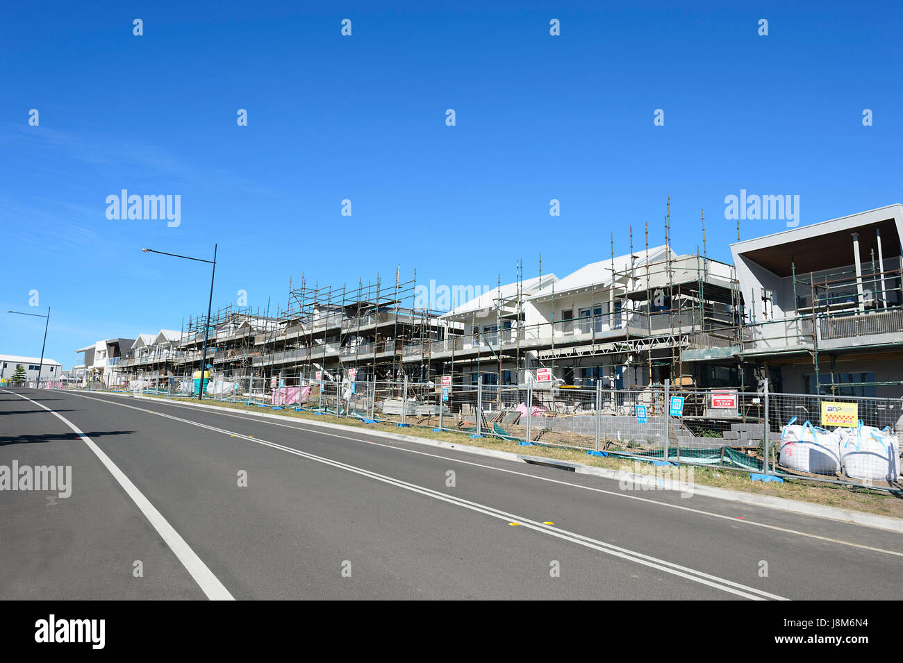 New Development of individual houses, Shell Cove, New South Wales, NSW, Australia Stock Photo