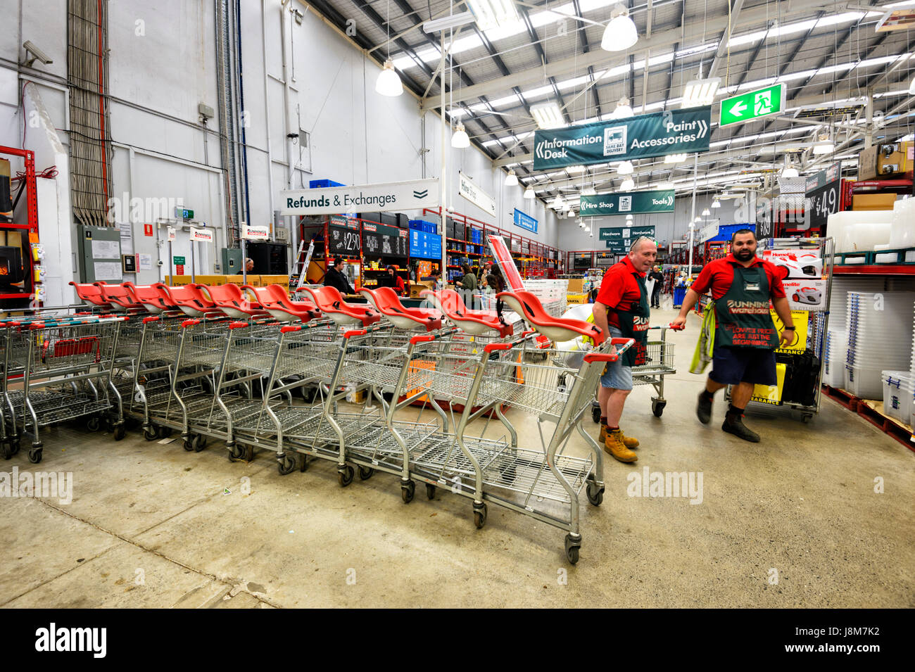 Inside Bunnings Warehouse, home improvements store, Shellharbour, New South Wales, NSW, Australia Stock Photo