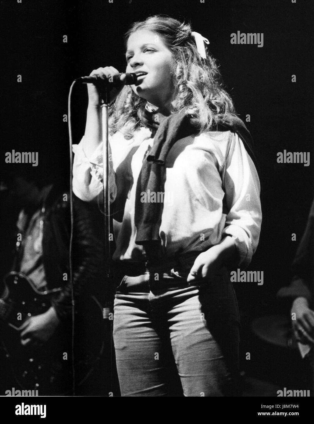 Rachel Sweet, U.S. pop singer, performs live on stage in London, England on November 19, 1978. She was signed to Independent record label Stiff Records. Stock Photo